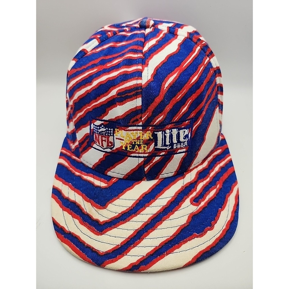 Buffalo Bills Zubaz Miller Lite 1990 Player Of The Year  Hat Thurman Thomas VTG